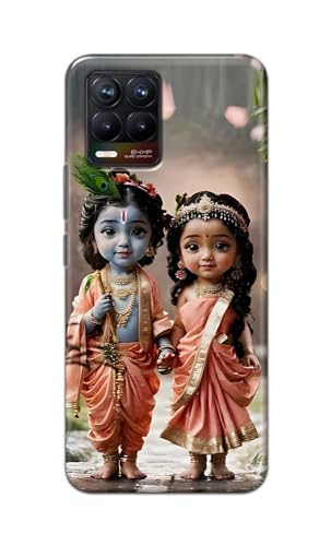 Image of Printed Hard Back Cover for Realme 8 4G Back Cover (Radha Krishna Love -J2) -190724(EA)