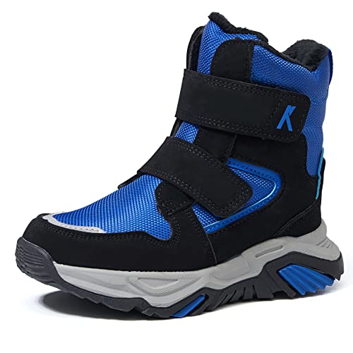 K KomForme Kids Snow Boots Boys Girls Ankle Winter shoes, Warm Fur