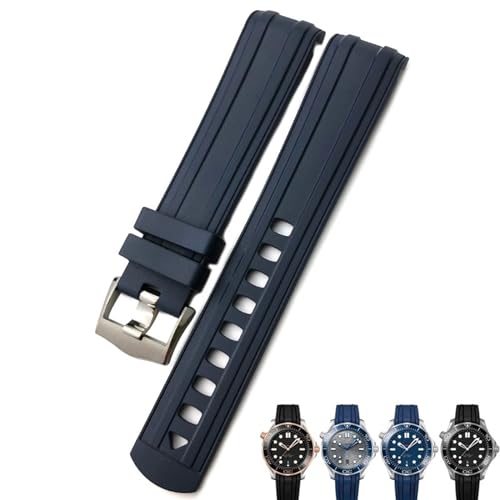Bracelet montre caoutchouc fluoré 20mm 22mm pour Omega Seamaster 300