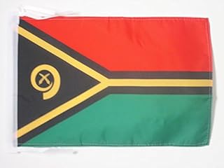 Vanuatu Flag 18'' x 12'' Cords - Vanuatu Small Flags 30 x 45cm - Banner 18x12 in Drapeau Vanuatu AZ FLAG