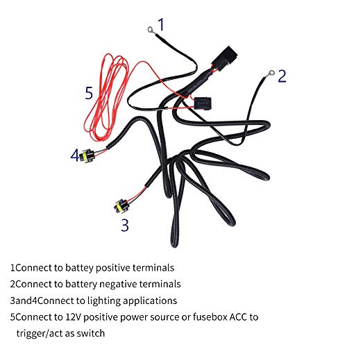 Yunpicar H11 H8 881 880 Relay Wiring Harness Hid Conversion Kit Add-On Fog Lights Drl/Daytime Running Lamps Led #TOP5