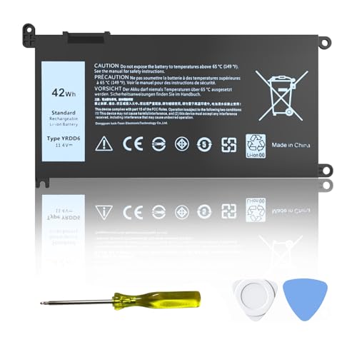 42Wh YRDD6 Battery for Dell Inspiron 5480 5481 5482 5485 5491 5593 5493 5584 5585 5591 5594 5598 3593 3493 3793 3584 3501 3583 3582 3310 7586 Vostro 5481 5581 5490 5590 Battery 1VX1H VM732 p93g