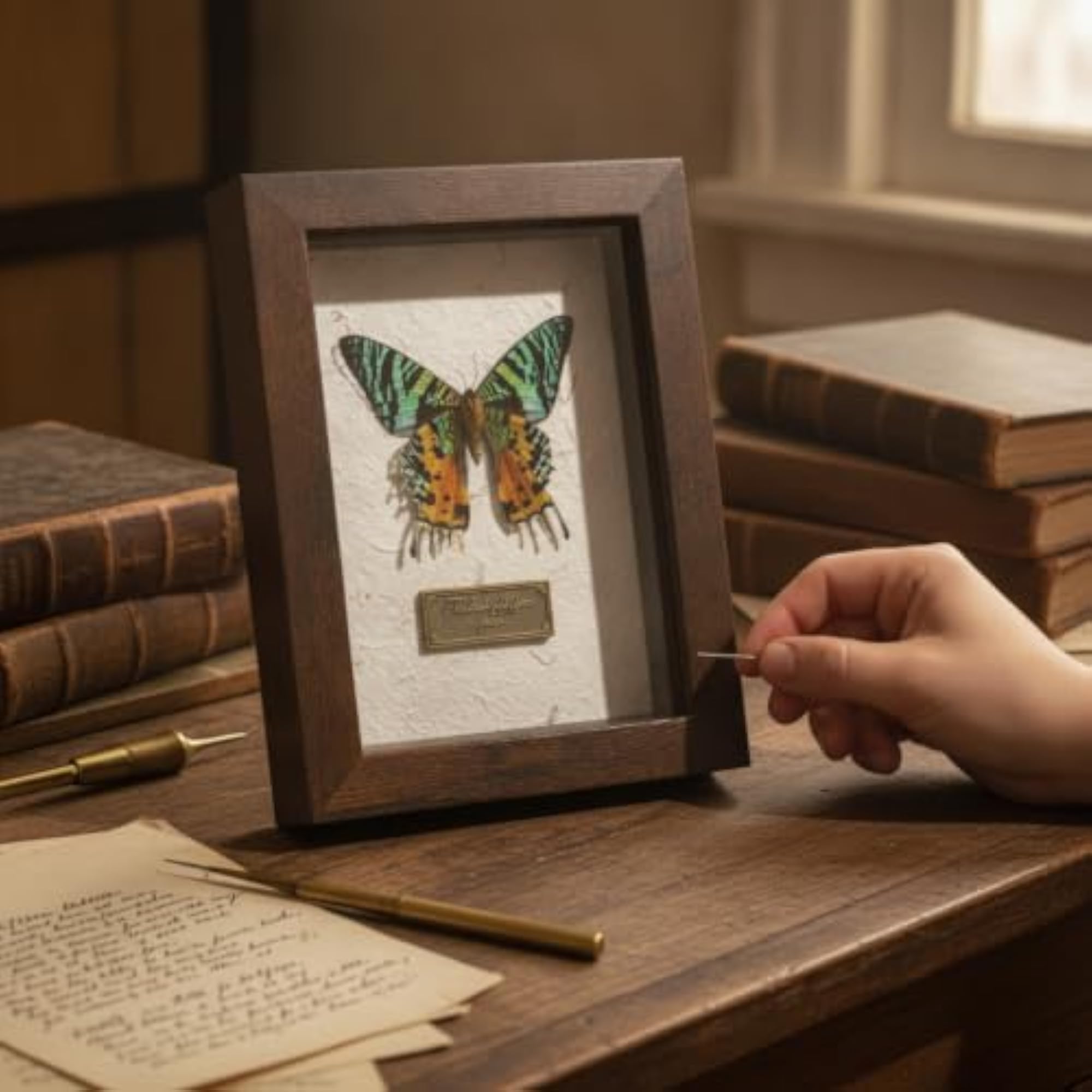 Vintage 3D Deep Shadow Box Frame for Insect Specimen Display
