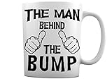 The Man Behind The Bump Funny Coffee Mug | Great Mug Gift for Dad to Be and Pregnant Dads, Baby on...