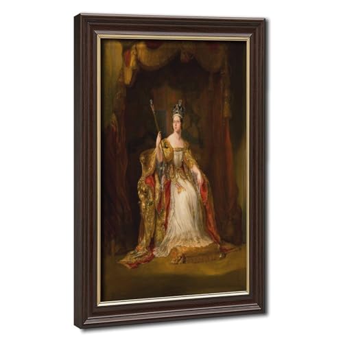 Couronnement de la reine Victoria toile George Hayter décoration murale cadre 30x45cm