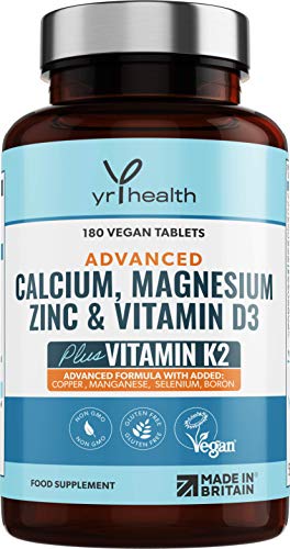Calcium-Magnesium-Zinc-and-Vitamin-D-Plus-Vitamin-K2-MK-7-Tablets-Osteo-Supplement-180-Vegan-Tablets-not-Capsules-Made-in-the-UK-by-YrHealth