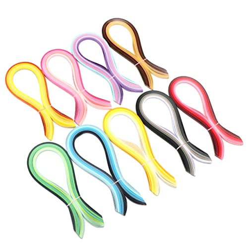 DOITOOL DIY Paper Quilling Strips Set 100 Strips in 9 Vibrant Colors Art Paper Sheets for Creative Crafts