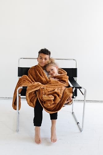 Image of SARANONI Luxury Lush Kids Blanket | Ultra-Soft & Cozy Plush Comfy Blankets for Kids & Teens | Camel - 40 inch x 60 inch