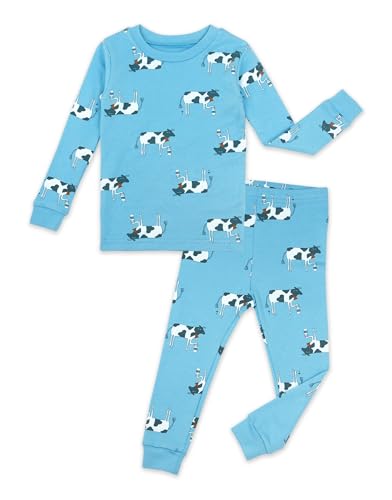 Image of moimoln Sibling Matching 6M-8Y Soft Warm Cotton Modal Character Long Sleeve Snug-Fit Pajama Long Sleeve Sleepwear Daily