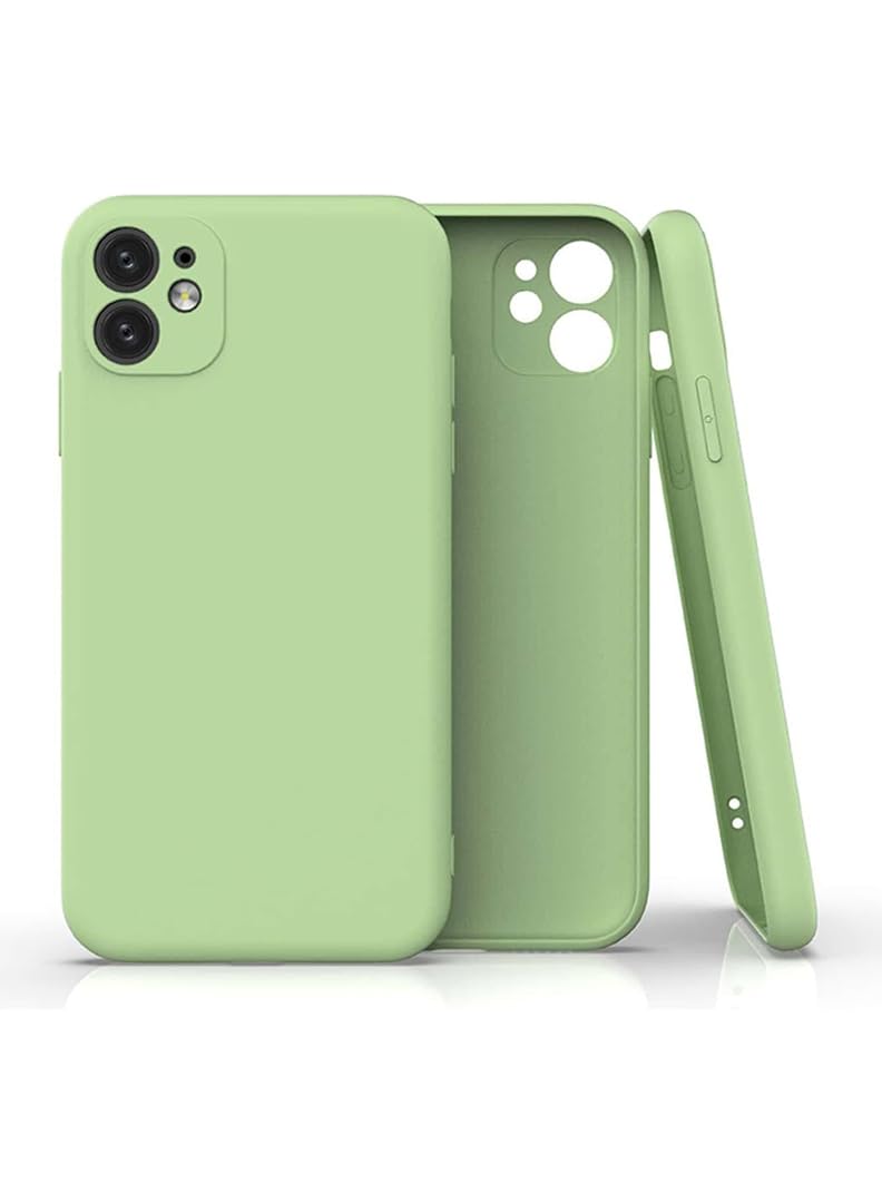 Compatible with iPhone 12 6.1 Inch Case, Premium Liquid Silicone [Camera Protection] [Soft Anti-Scratch Microfiber Lining] Shockproof Protective Slim Phone Cover for iPhone 12, Green