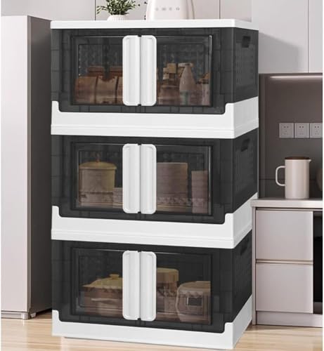 Boîte de rangement plastique transparent empilable avec couvercle
