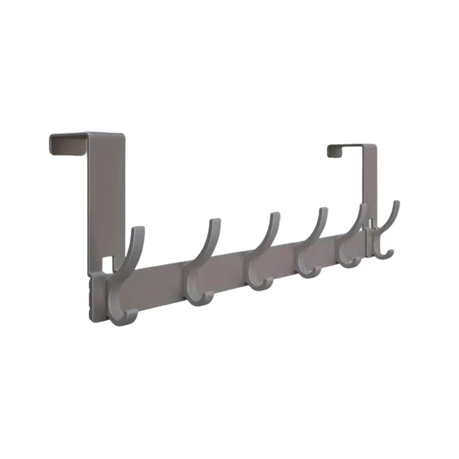 BARRINS Over The Door Hooks Hooks Behind The Door White 6 Hooks Short Section Without Punching Hangers Shelves Storage Entrance Door On The Hangers(Gray)