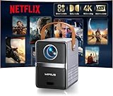 プロジェクター 小型 - [Netflix/Dolby対応/自動台形補正/電動フォーカス] 680ANSI 高輝度 WiMiUS モバイルプロジェクター PrimeVideo/Disney+/YouTube内蔵 リアル1080P 4K対応 WiFi6 双方向Bluetooth5.4 Switch/PC/スマホ接続可 プロジェクター 家庭用 P61Pro