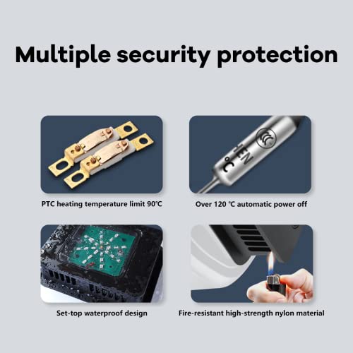 Electric Clothes Airer, Intelligent Constant Temperature Remote Control Drying Rack Laundry Heated, Time Saving Foldable Heated Airer Cover Rainy Weather - Image 6