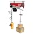 Electric Hoist, Hoist Winch, 480W Electric Winch, 110v Electric Winch, 440lbs Electric Lift with Remote Control & Single/Double Slings