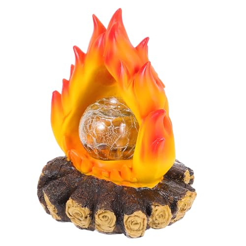 Décoration solaire de Noël et Halloween : lampe effet flamme pour jardin et cheminée