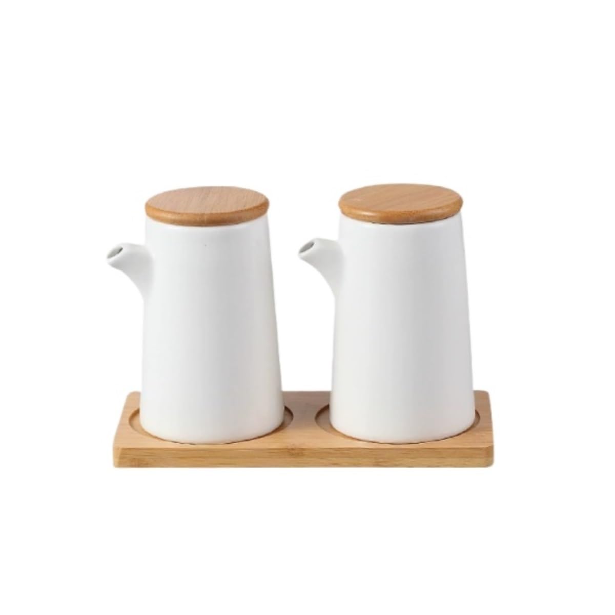 Dispenser per Salsa di Soia Set Di Bottiglie For Olio E Aceto In Ceramica Da Cucina, Dispenser For Salsa E Condimento Con Vassoio Contenitore Dell'olio