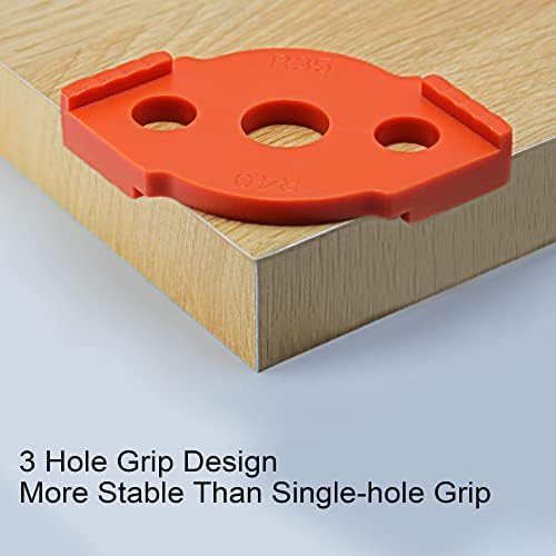 inBovoga Radius Jig Router Templates, Radius Quick Jig for Woodworking, High Hardness ABS+CNC Jig Radius Corners R5 R10 R15 R20 R25 R30 R35 R40 (4 Pcs Set),Orange