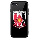 iPhoneSE ケース 手帳型 財布型 第1世代 第2世代 第3世代 浦和レッドダイヤモンズ IPhone7/8対応 スマホケース TPU ガラス背面 ブラック 耐衝撃 衝撃吸収 指紋防止 薄型 軽量 キズ防止 カバー フィット感良好 シンプルデザイン 男女兼用