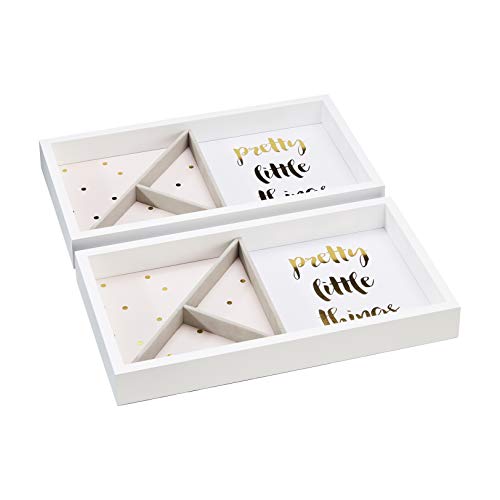 AmazonBasics – Bandejas organizadoras apilables para joyas, juego de 2 uds.