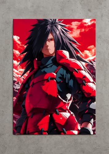 Image of NIJUKA Anime Printed A4 Size Metal sheet Poster For Home And Room Decoration | For Anime Art Fans Boys And Girls (Madara Wake Up To Reality)