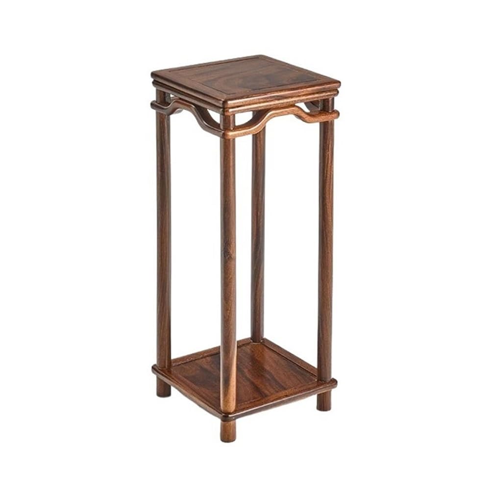 ZENY896V Home Indoor Living Room Zen Bonsai Rack, Chinese Style Walnut Floor Flower Table Shelves Decor(Large)