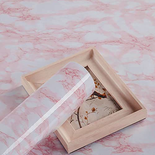 Image of KBR Self-Adhesive PVC 3D Wall Sticker Oil Proof and Waterproof, Kitchen Backsplash Pink Stickers Wallpaper for Hotel, Living Room, Bedroom & Cafe Walls (60cm x 200cm, Pack of 2)