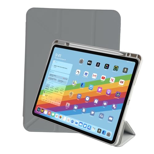Image of Arctic Fox Smart Folio Case for iPad Pro 11 inch Cover Case (M4 2024) withiPad Pro 11 inch 2024, Trifold Multi Angle Stand,Auto Wake /Sleep, Durable Protection, PU+PC+TPU, Grey