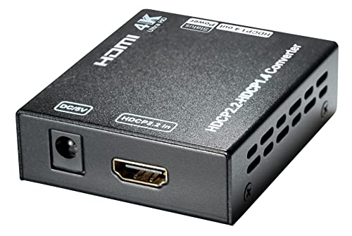 MaxTrack cs35l Transmedia convertidor HDMI 4K HDCP 2.2, con fuente de alimentación negra