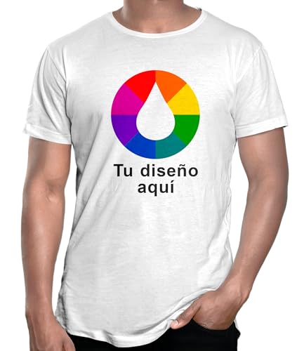 Camiseta Personalizada · Personalizable con Tus Fotos y Textos · A Todo Color Serigrafía (FR/ES, Letras, XXL, Regular, Regular, Blanco)