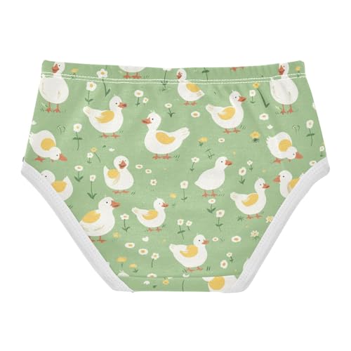Wusikd Cartoon Ducks Girls' Underwear Cotton Cute Girls Briefs Soft Toddler Underwear 2T2