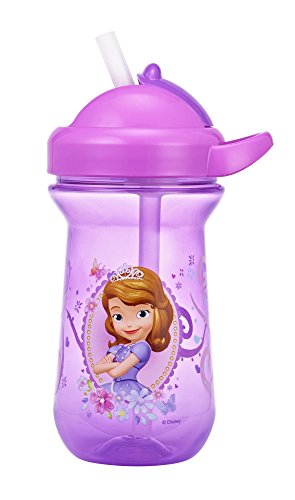 The First Years Flip-Top Straw Cup for Toddlers, Disney Junior Sofia, 10 Ounce