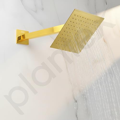 Image of Plantex 18-Inch Shower Arm for Overhead Shower /Stainless Steel Shower Pipe /Wall Mount Bathroom Fitting with -Inch Thread - Pack of 1 (Gold)