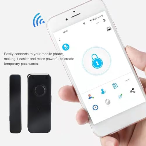 Serrure de porte intelligente biométrique avec code et empreinte digitale sans clé - 5