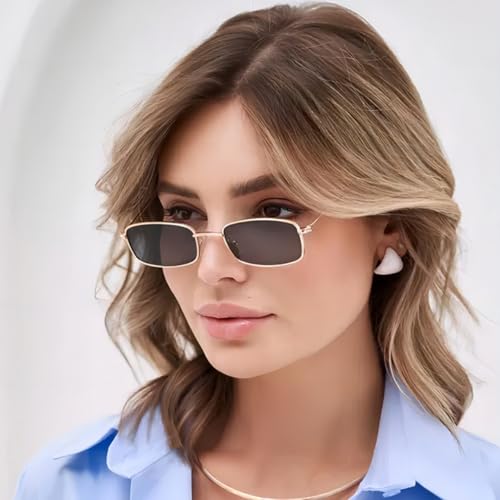 Lunettes de luxe rétro à montures métalliques haute finition