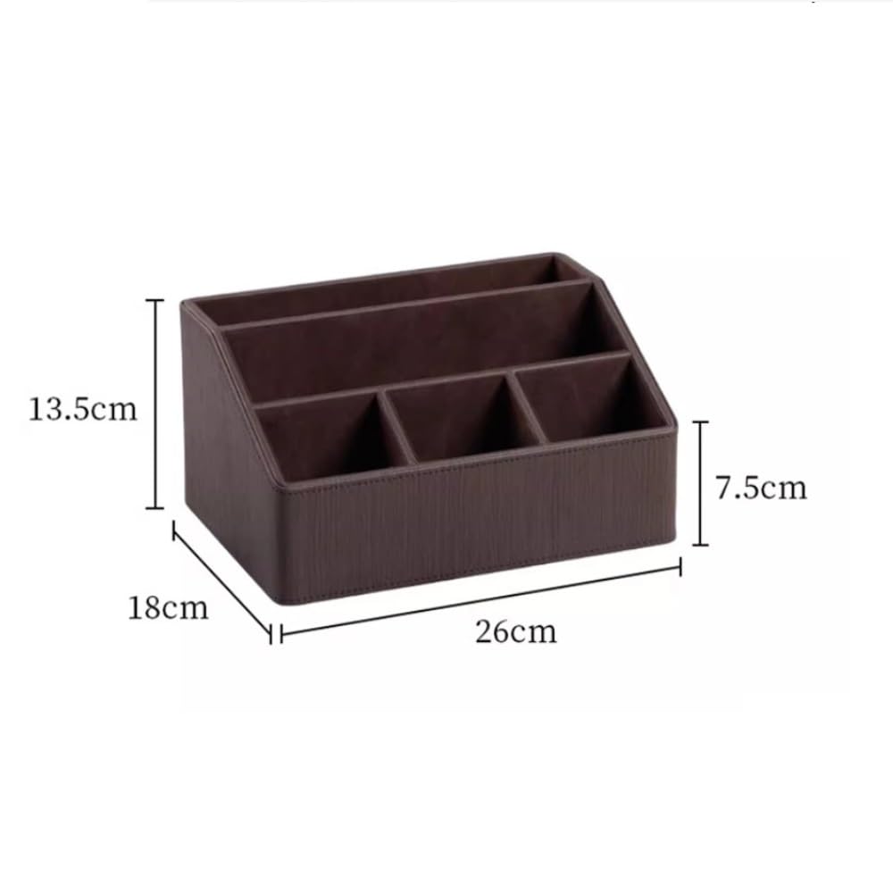 Stifteköcher Stifte Halter Schreibtisch-Stifthalter Aus Leder Als Wohn- Oder Büroaccessoire Aufbewahrungsbox Schreibtisch-Organizer(Brown)