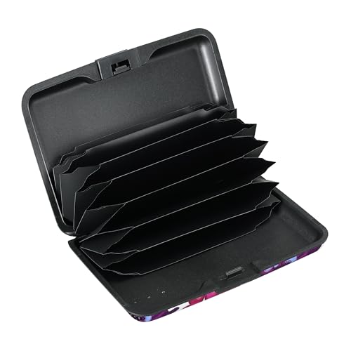 ELFISH RFID Blocking Credit Cards Holder Aluminum Wallet Metal ID Case for Men Women(Daisy)2