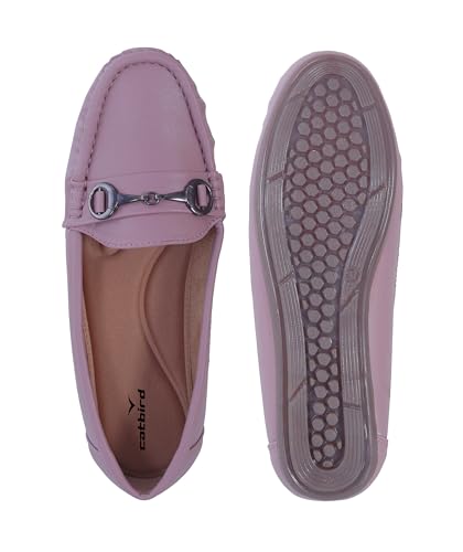 Image of CatBird Women's Metal Detail Slip-On Loafers | Cushioned Comfort Flats | Lightweight Office & Casual Shoes | Anti-Slip Sole Footwear