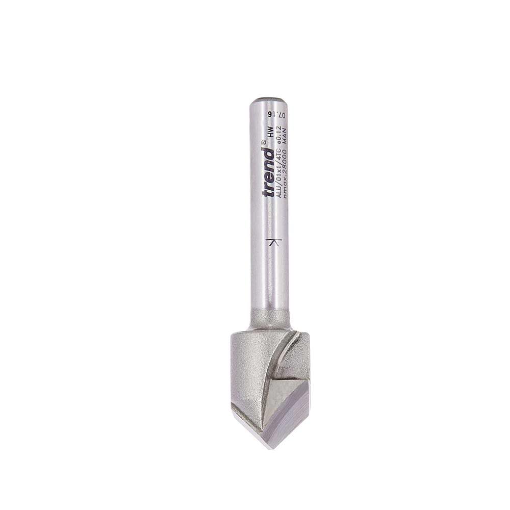 Trend Fresa V 45° Alucobond Ø13x10 mm, gambo 1/4"