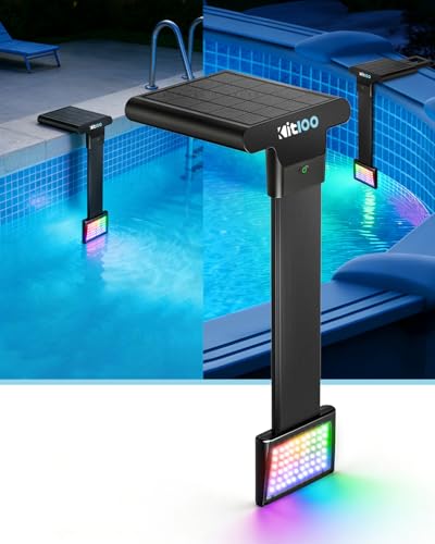2026 Upgrade Solar Pool Lights Only for Inground Pool & Steel Wall Above Ground Pool, IP...