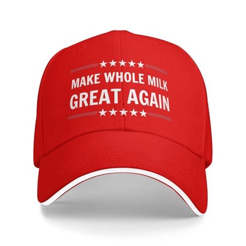 MFVYRMCKJ Make Whole Milk Great Again Cap Red image