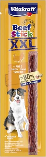 Vitakraft Beef Stick XXL, Hundeleckerli, Fleischstick Pute, Hunde Trainingsleckerli, ohne Zusatz von Zucker (15x 30g) – Ansicht 3