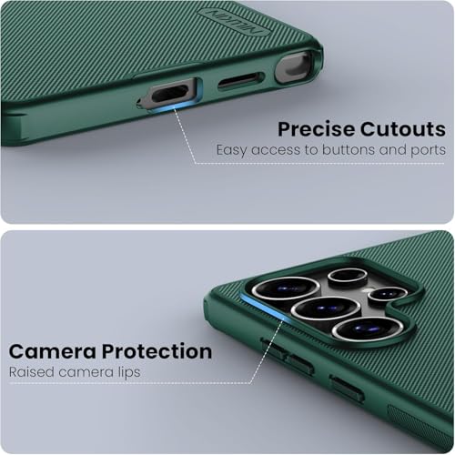 Image of Nilkin Slim Matte Series case for Samsung Galaxy S25 Ultra (S25-ultra), Shockproof and Scratch-Resistant, Lightweight Case for (S25Ultra) Black (Green, S25 Ultra)