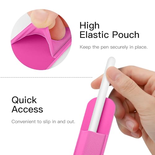 Image of MoKo Adhesive Pencil Case Holder Sticker for Apple Pencil, Persian Pink