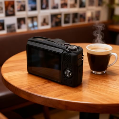 Funda para cámara Canon G7X Mark II silicona negra miniatura 3
