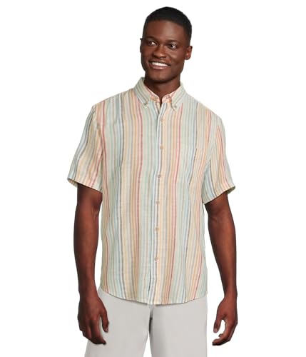Amazon.com: Faherty Mens, Short Sleeve Breeze Shirt, Bay Reef