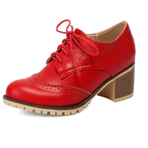 Chaussures Oxford plateforme femme talon haut épais pour l'école