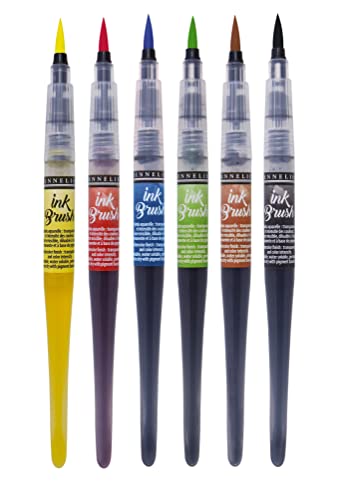SENNELIER Ink Brush Pen, Set of 6, Trendy - Image 4