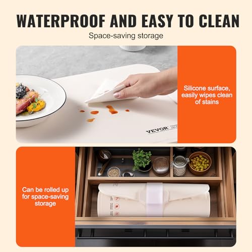 Image of VEVOR Electric Warming Tray, Food Warming Mat for Buffet, Rollable & Portable Silicone Food Warmer with 4 Adjustable Temperature Settings, Auto Shut-Off & Child Lock, Perfect for Parties, Catering