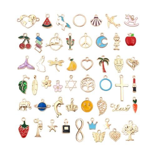 50 Piezas Colgantes, Colgante Collar, Surtidos Colgante Charm Accesorios De Aleación, DIY Colgantes para Collares Y Pulseras, Accesorios Collar Joyería Artesanal